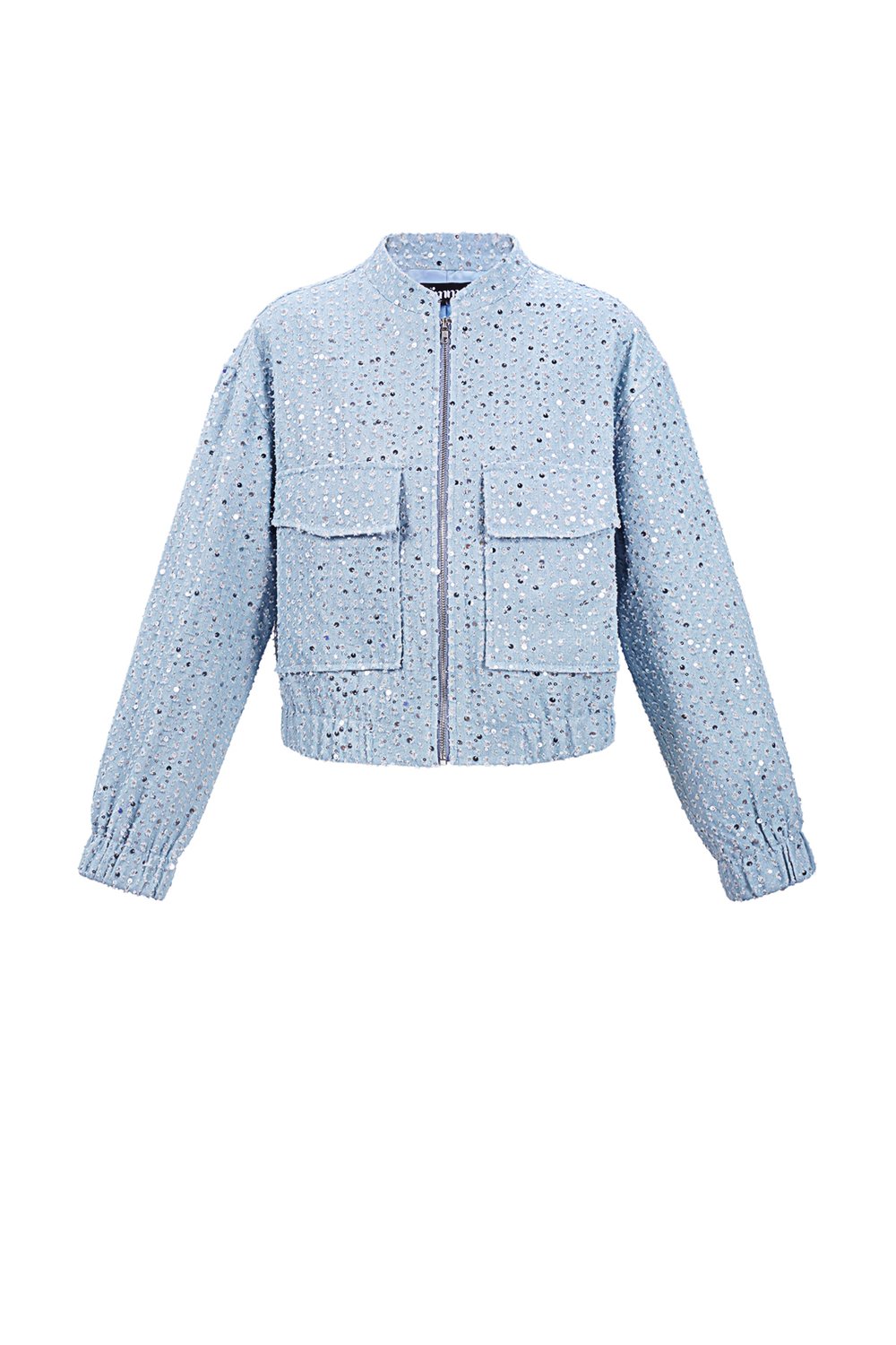 Denim jacket with sequins 