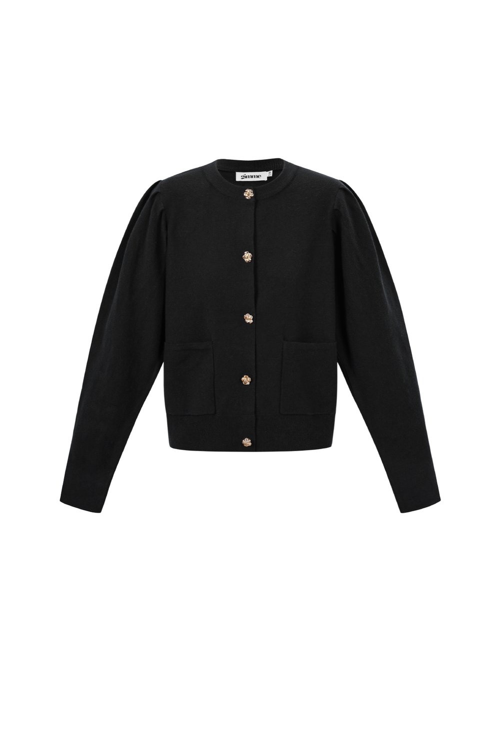 Cardigan with floral buttons 