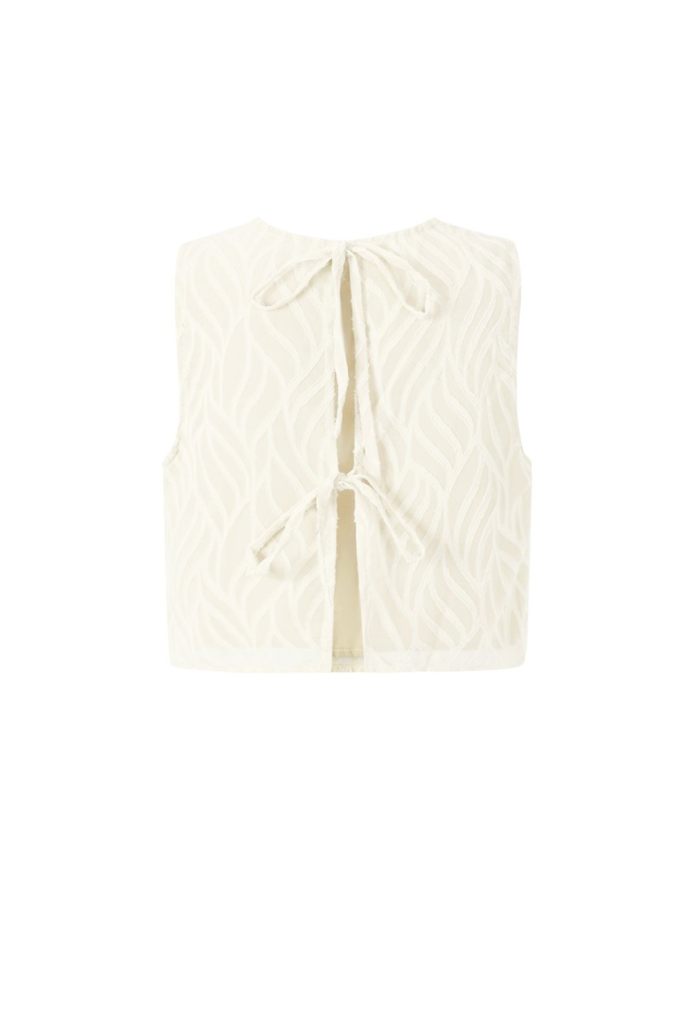 Co-ord Set White Leaves - Sleeveless Tops h5Picture3