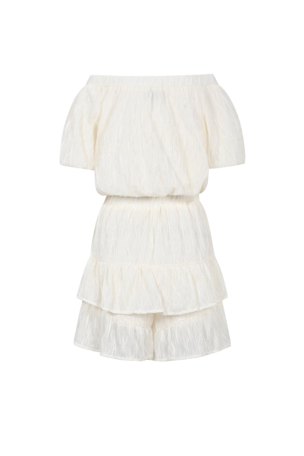 Polyester fiber (polyester) Bodysuits Solid color Casual Spring/Summer Ruffle edge Clothes Picture3