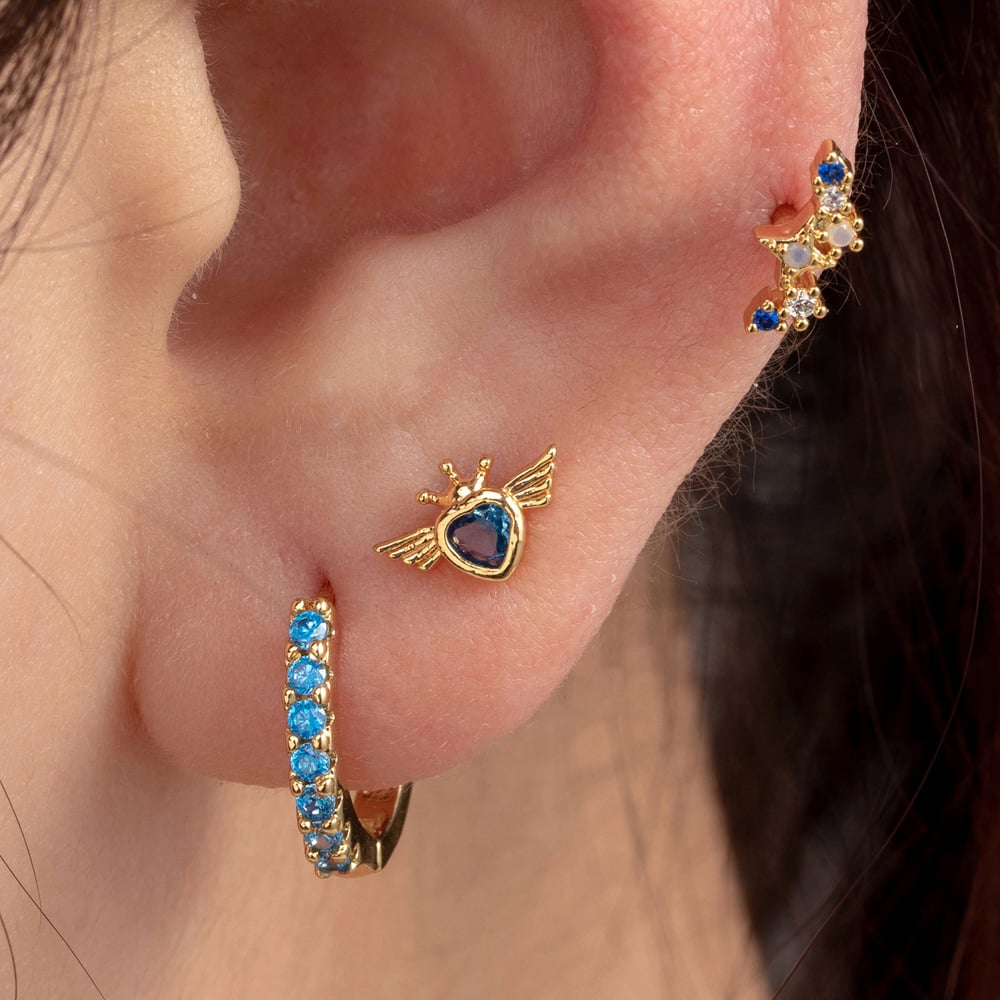 1 Piece Simple Series Simple Heart Copper No Plating Material Zircon Women Stud Earrings Picture2