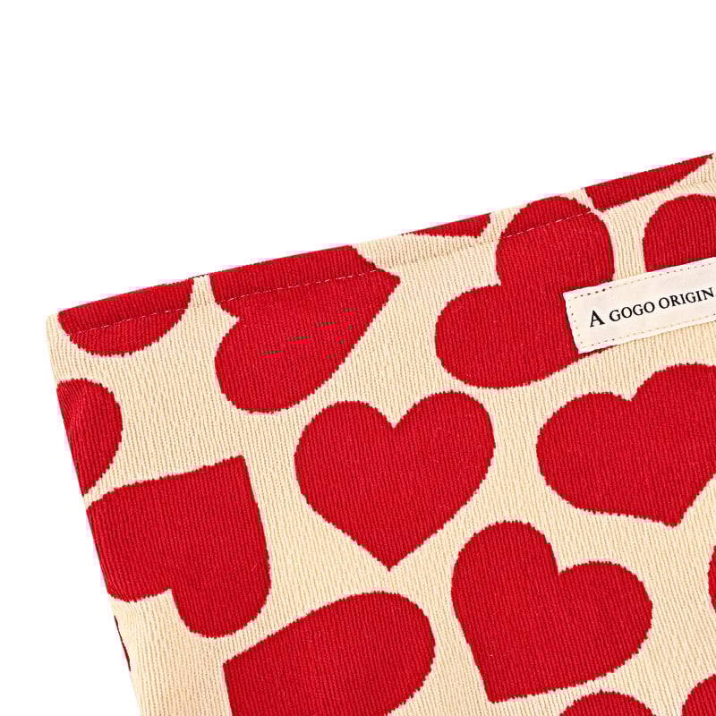 1 Piece Romantic Series Sweet Heart Corduroy Women's Bags Picture2