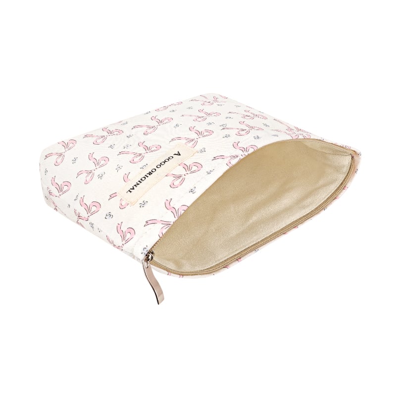 1 Piece Romantic Series Sweet Bow Knot Canvas Women's Bags Picture2