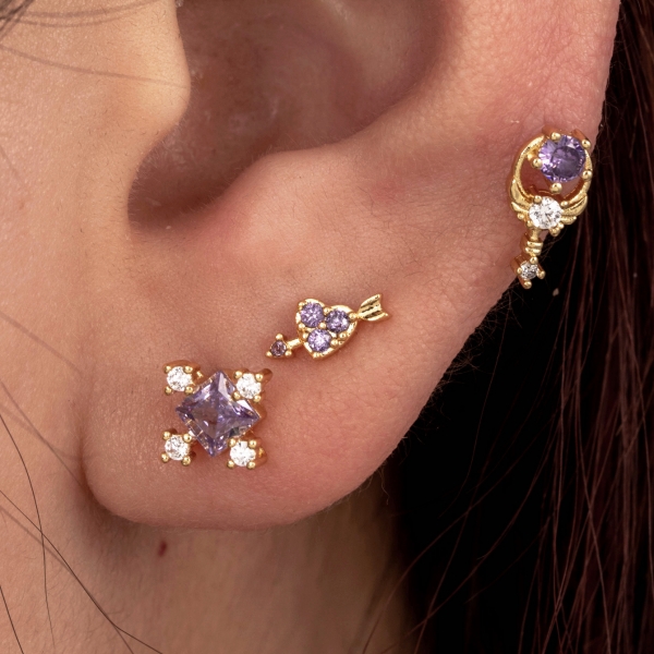 1 Piece Simple Series Simple Heart Titanium Steel No Plating Material Zircon Women Stud Earrings Picture2