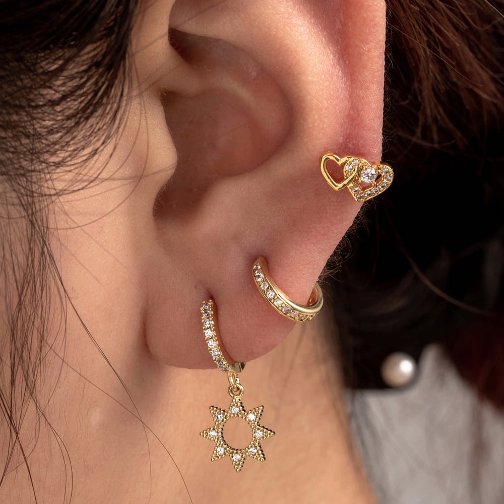 1 Piece Simple Series Simple Heart Copper No Plating Material Zircon Women Stud Earrings Picture2