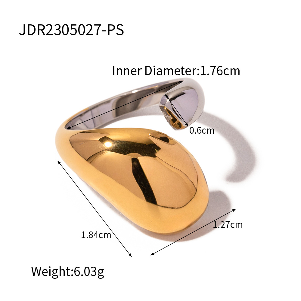 französisches nischendesign, geometrische neue ohrringe aus titanstahl, gold- und silberfarben passender glatter dreireihiger schmuck aus titanstahl für frauen