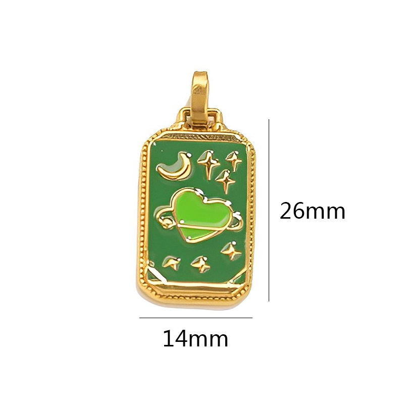 1 Piece Romantic Series Elegant Sun Drop Oil Stainless Steel Gold Color Women's Pendants