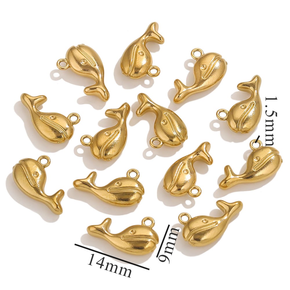 1 Piece Romantic Series Casual Seashell Stainless Steel Gold Color Women's Pendants