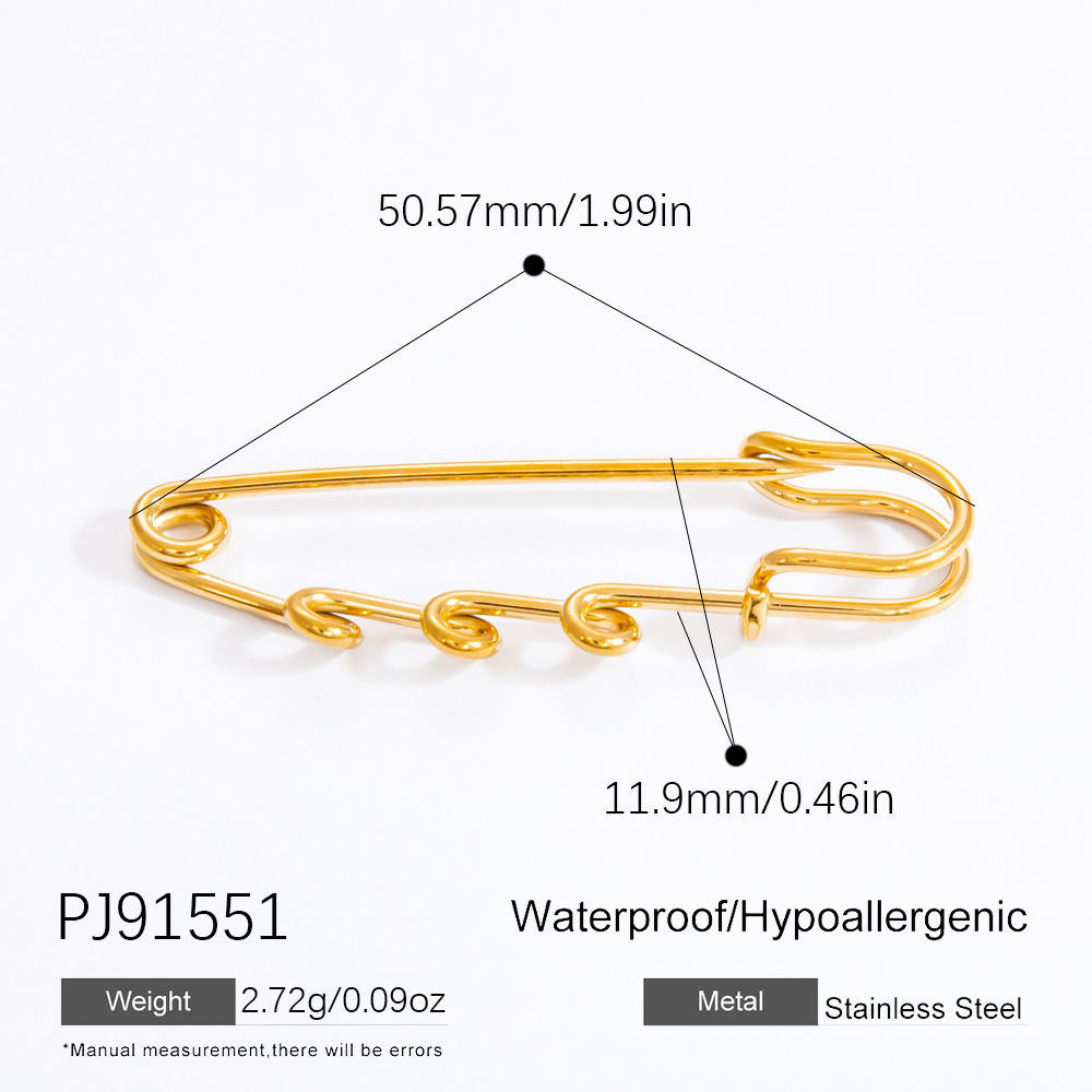 1 Piece Simple Series Retro Heart Stainless Steel Gold Color DIY Women's Pendants
