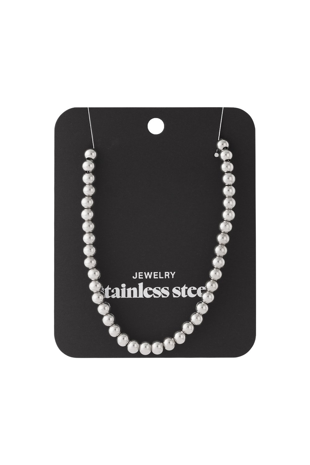 Solid bead necklace-6mm h5Picture4