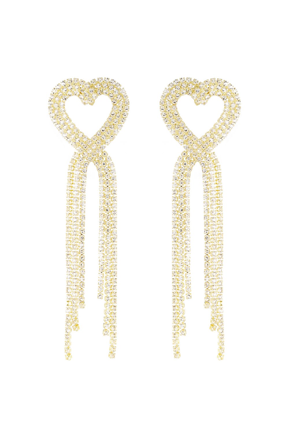 Luminous heart earrings - Silver Color color