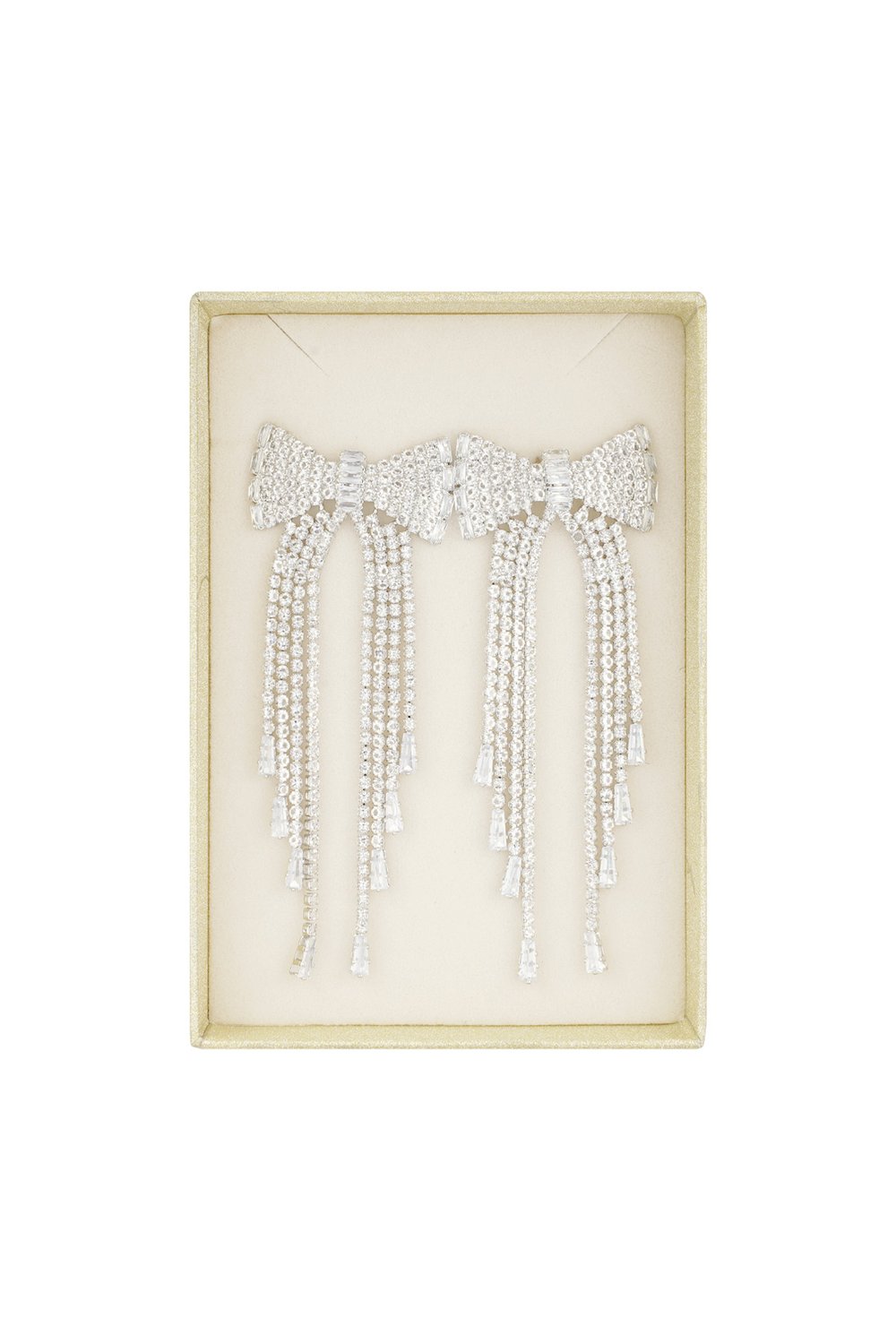 bold sparkle bow earrings
