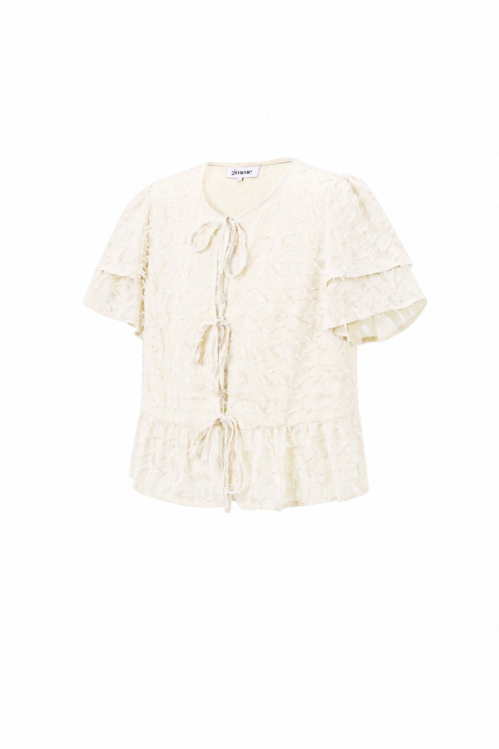 Short sleeve tops Solid color Elegant Spring/Summer h5Picture2