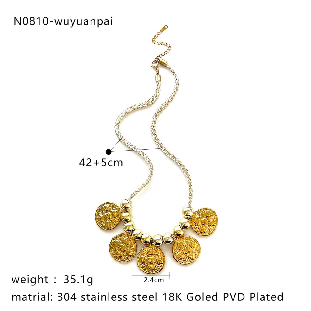 Collana con ciondolo a forma di cuore color oro da 1 pezzo Immagine2