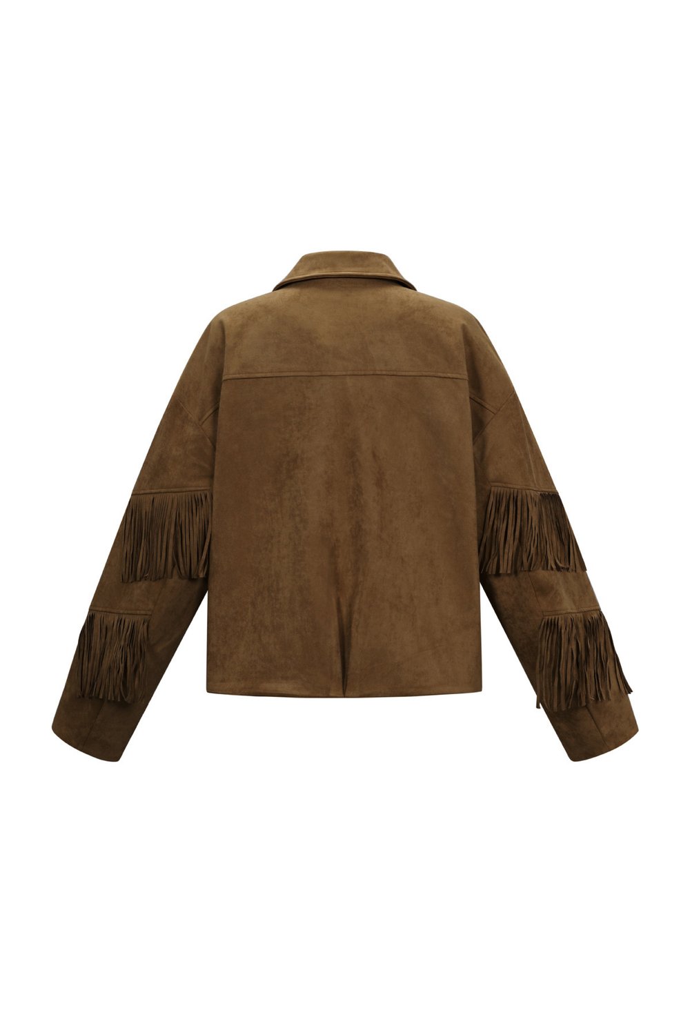 Suede-look jacket with fringes h5Picture3