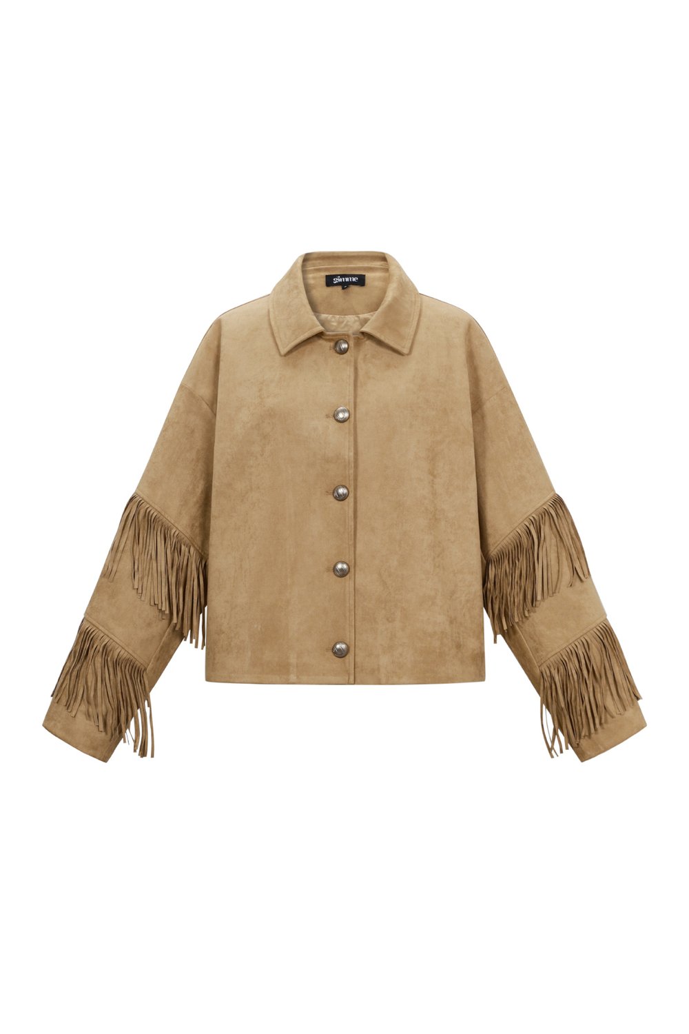 Suede-look jacket with fringes h5Picture12