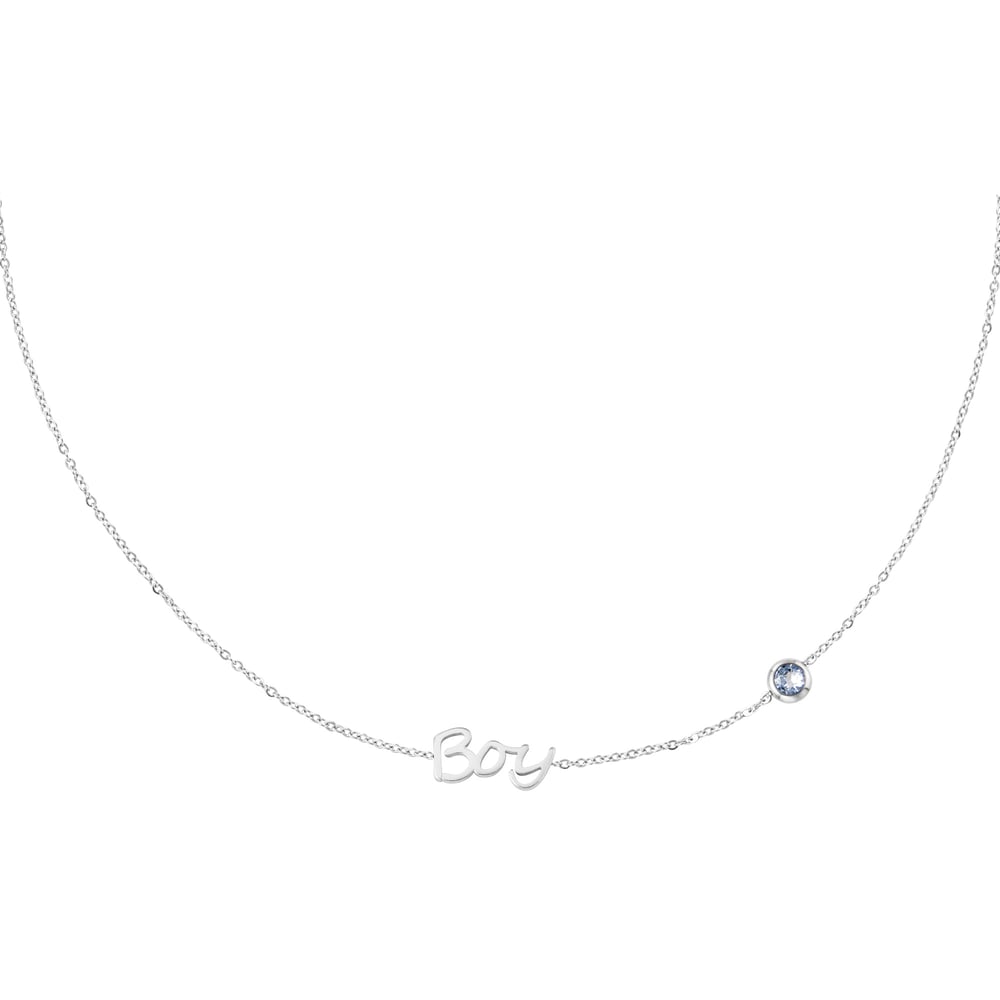 Birthstone Necklace Boy Gold