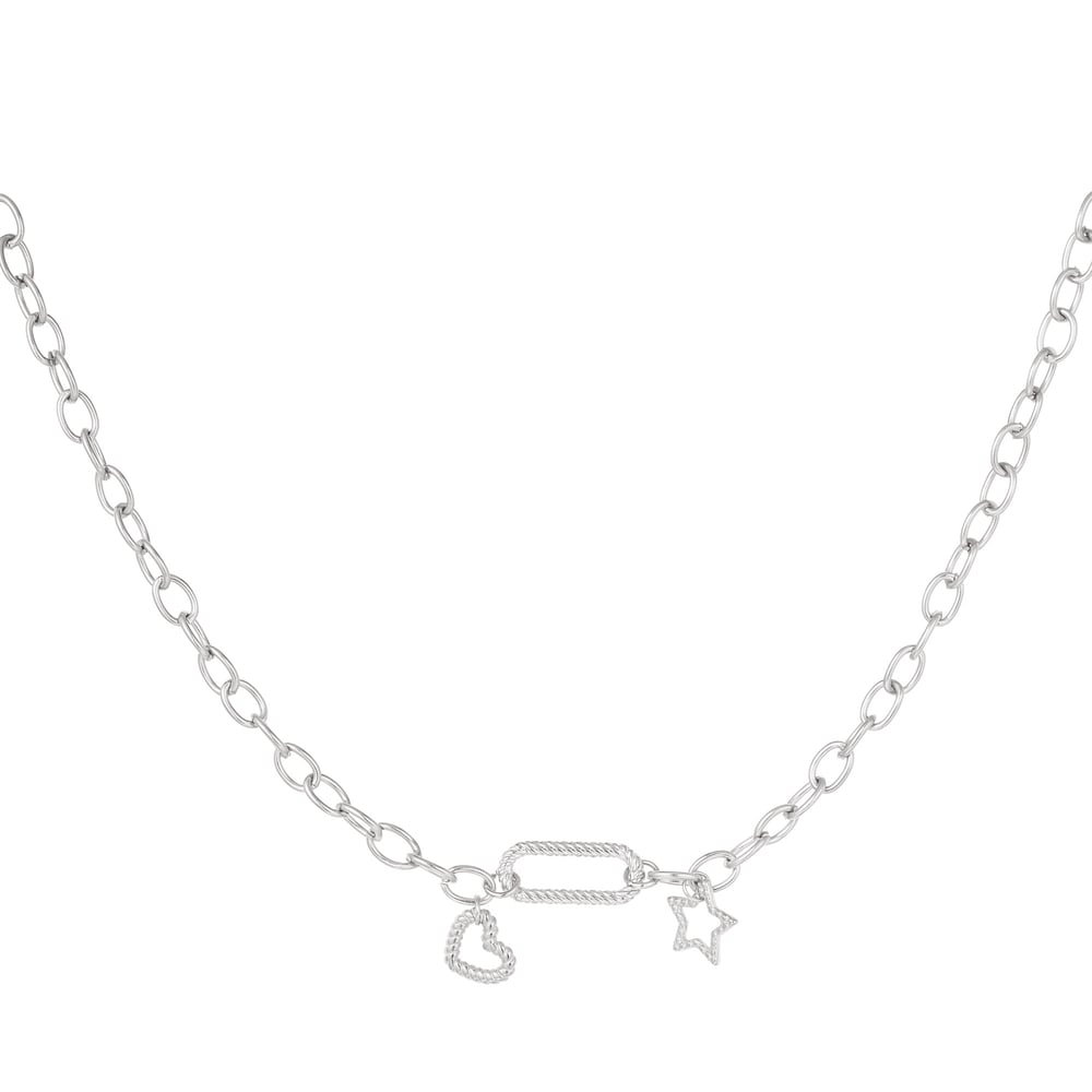 Necklace with pendant and charms