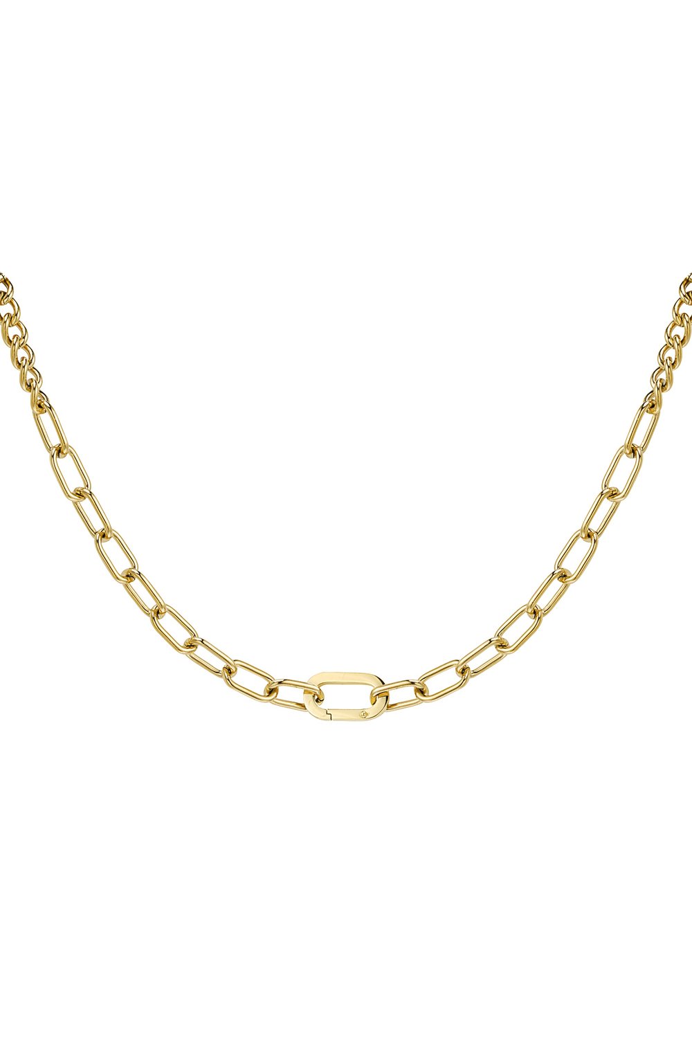 Chunky necklace - Gold Color Stainless Steel 