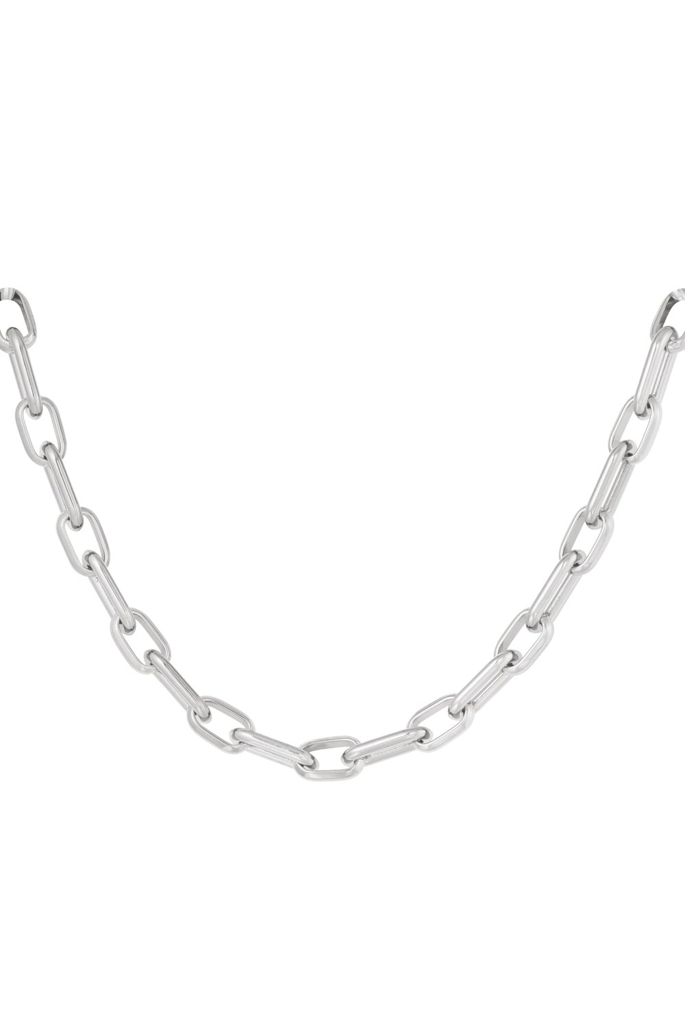 necklace elongated links with charms