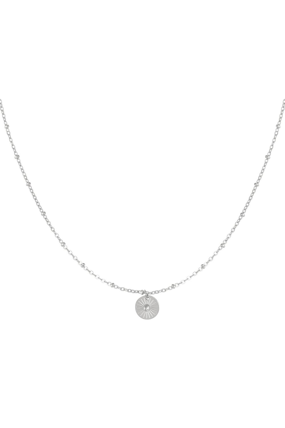 yuvarlak madeni paralı kolye 