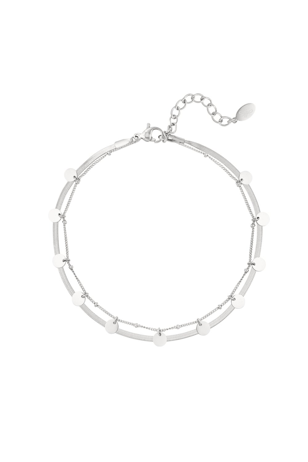 anklet double layer circles 