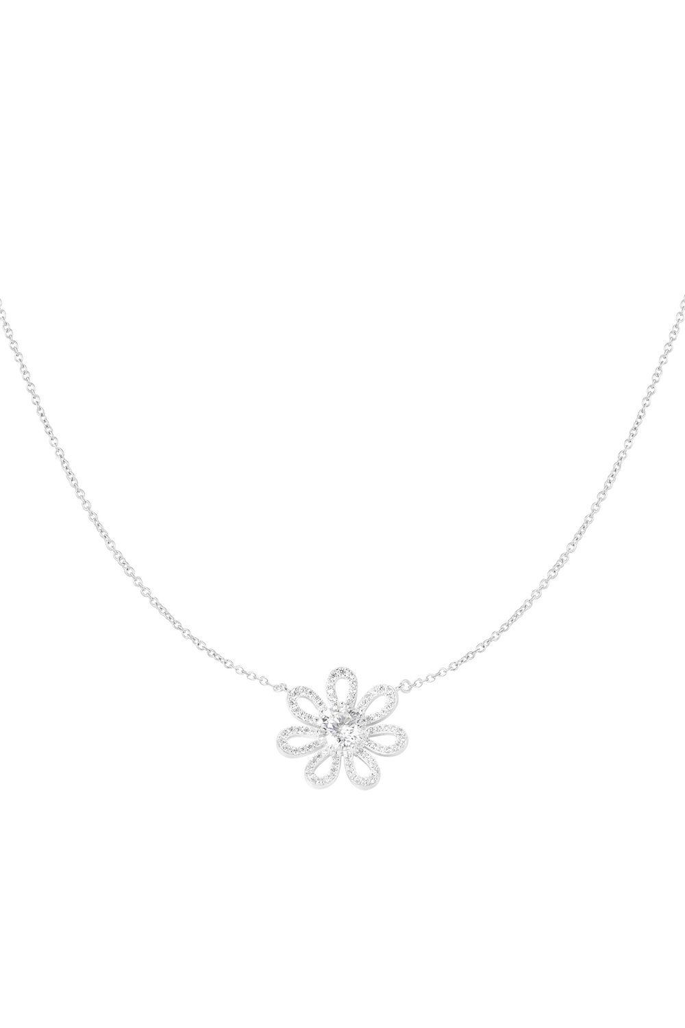 necklace rhinestones flower 