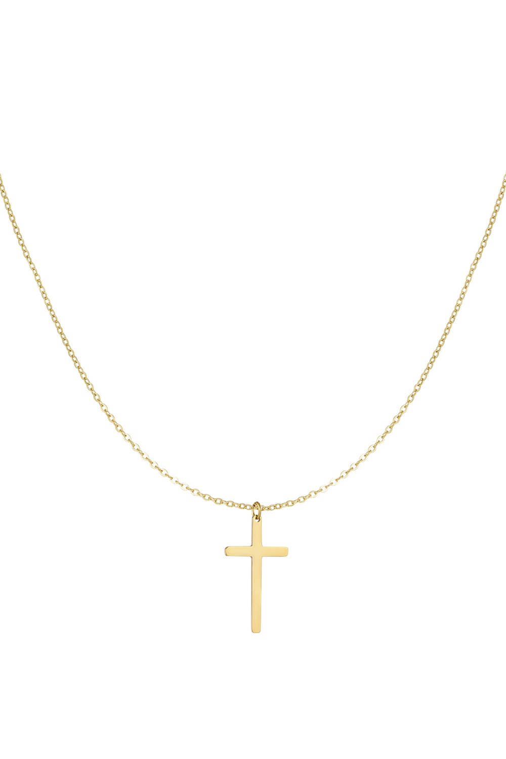 Necklace cross charm - Silver Color color