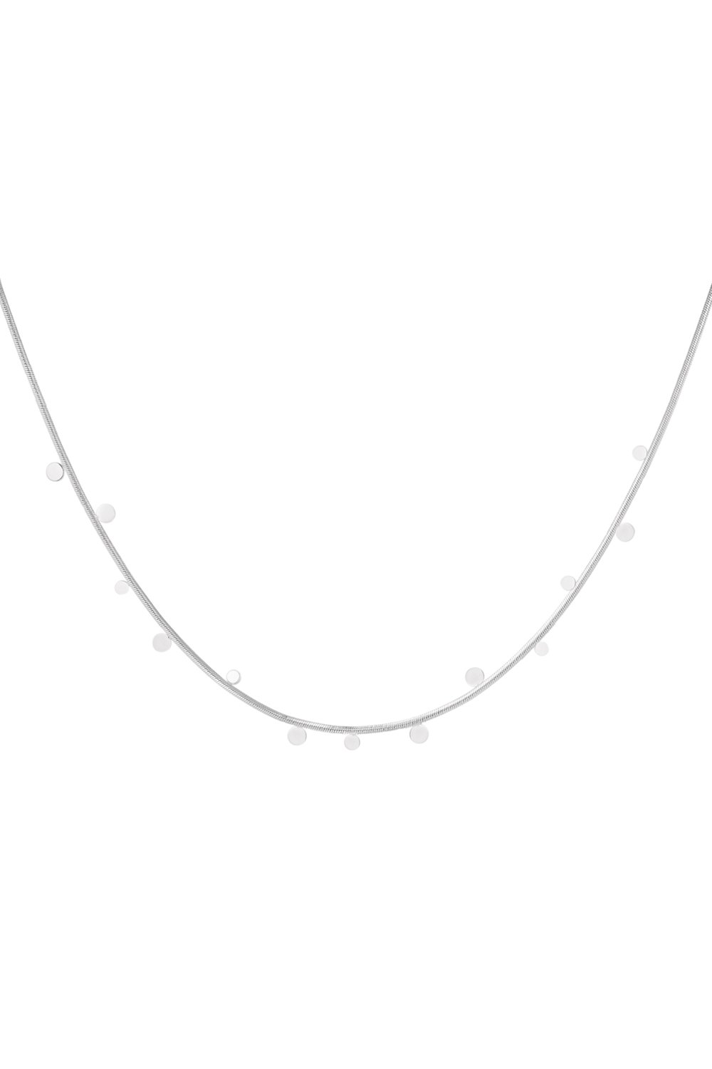 Necklace circle party - Silver Color color h5Picture3
