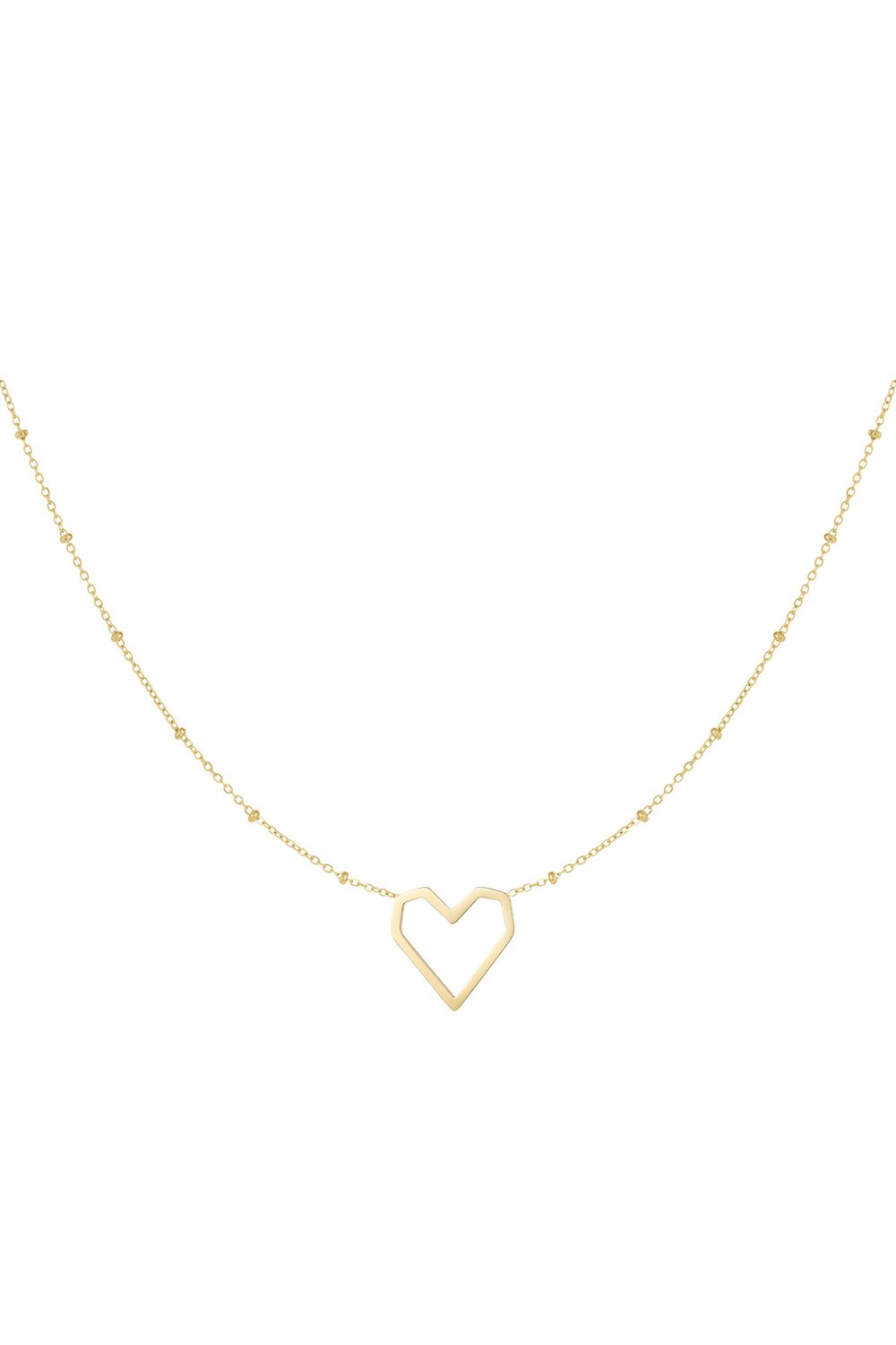 necklace heart with dots
