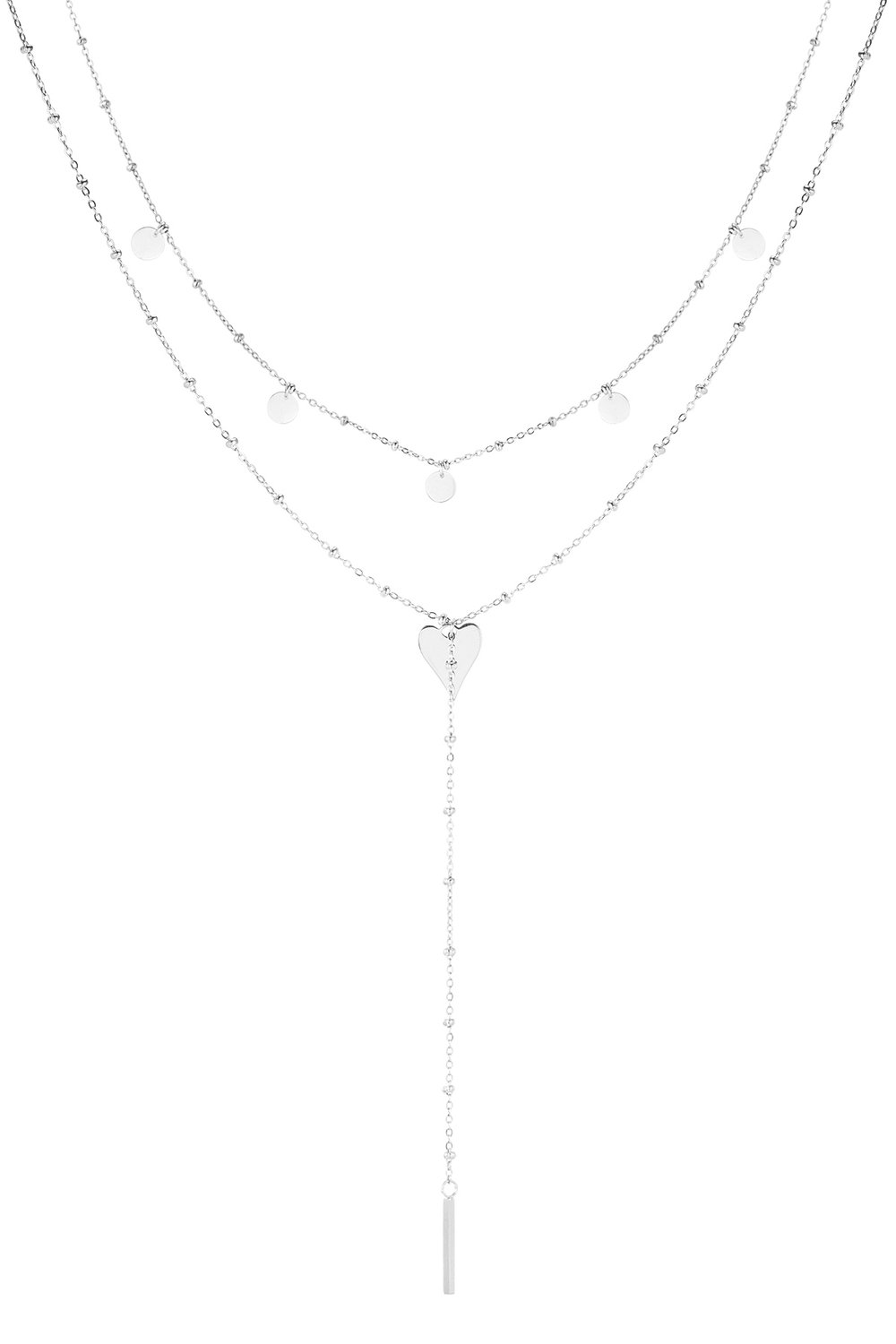 collana lunga in vita con cerchi