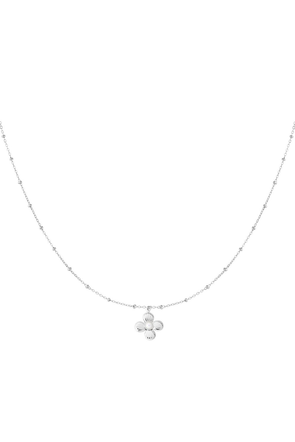 flower necklace with pearl