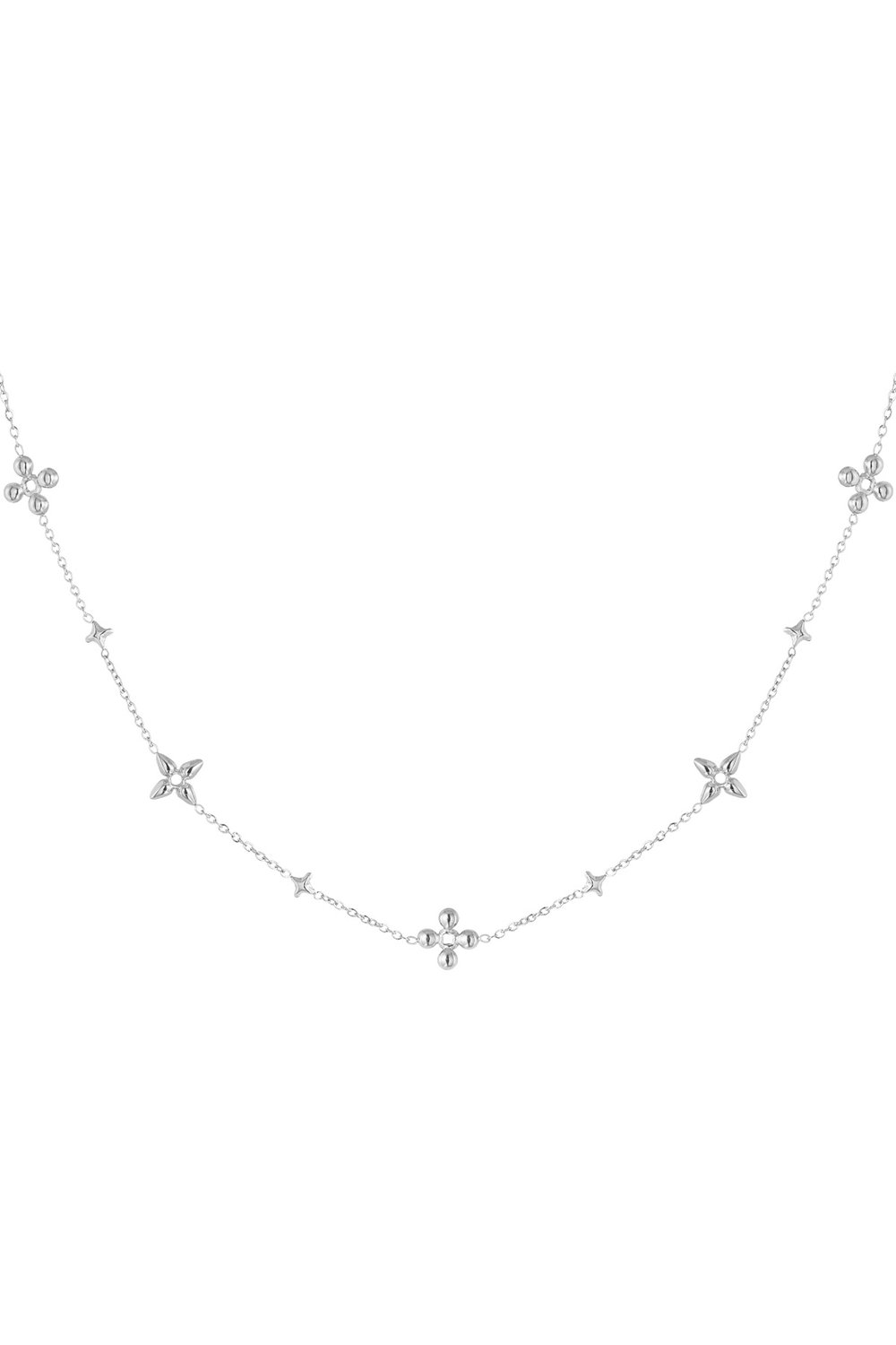 Blumen-Party-Halskette – Goldfarbe  - Goldfarbefarbe