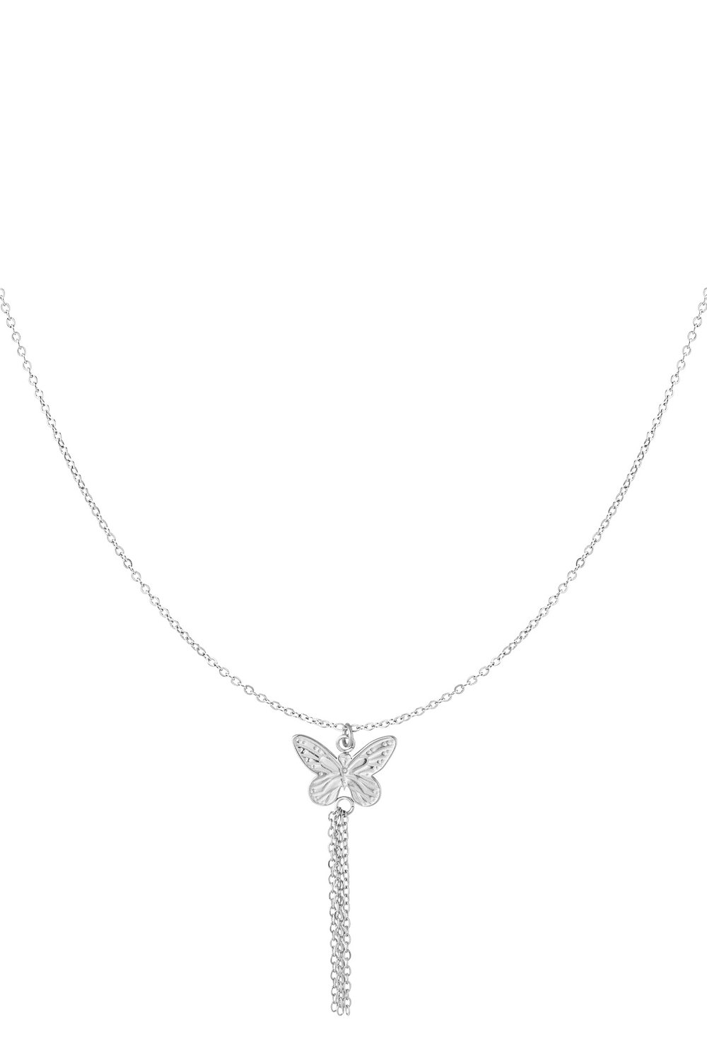 butterfly necklace with chains
