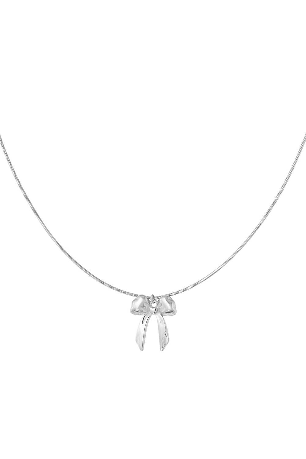 classic necklace with large bow