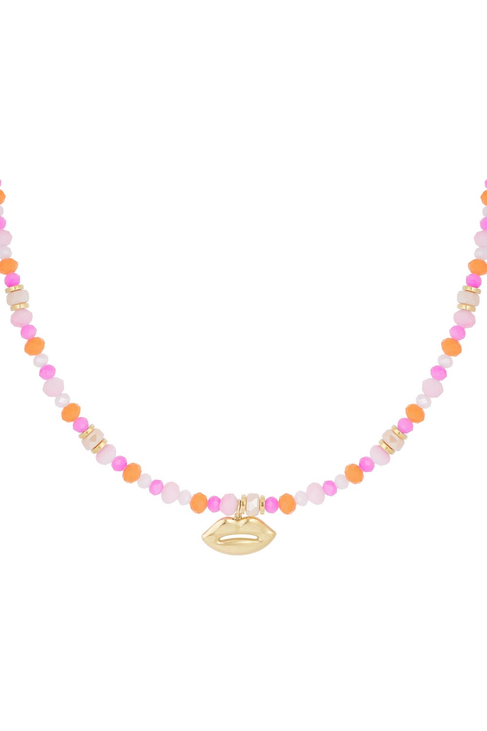 colorful necklace joyful kiss