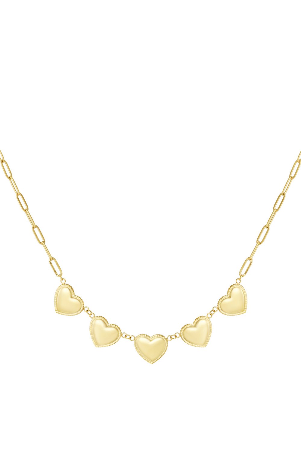small heart studs necklace