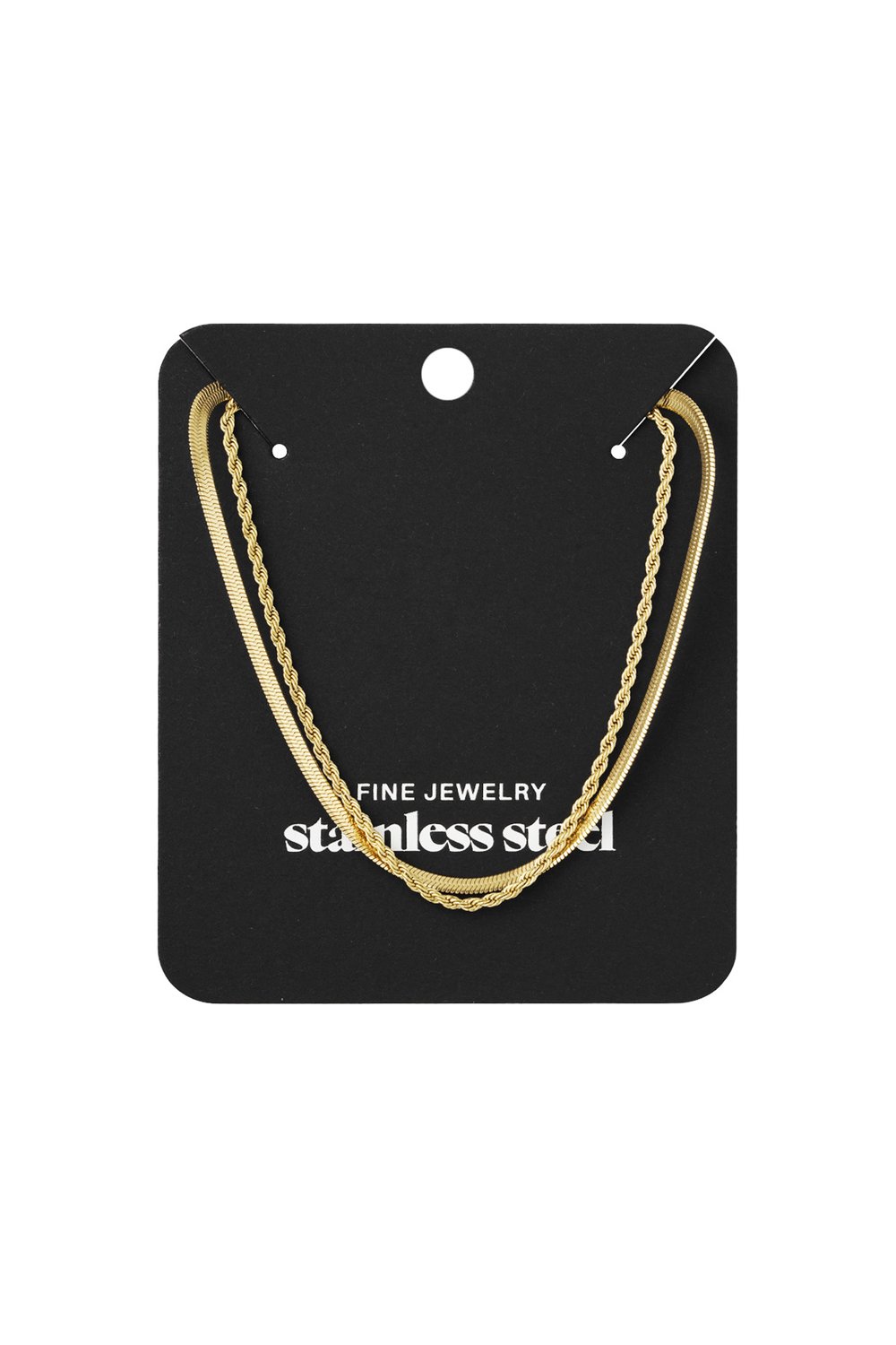 flat and chain double necklace h5Picture3