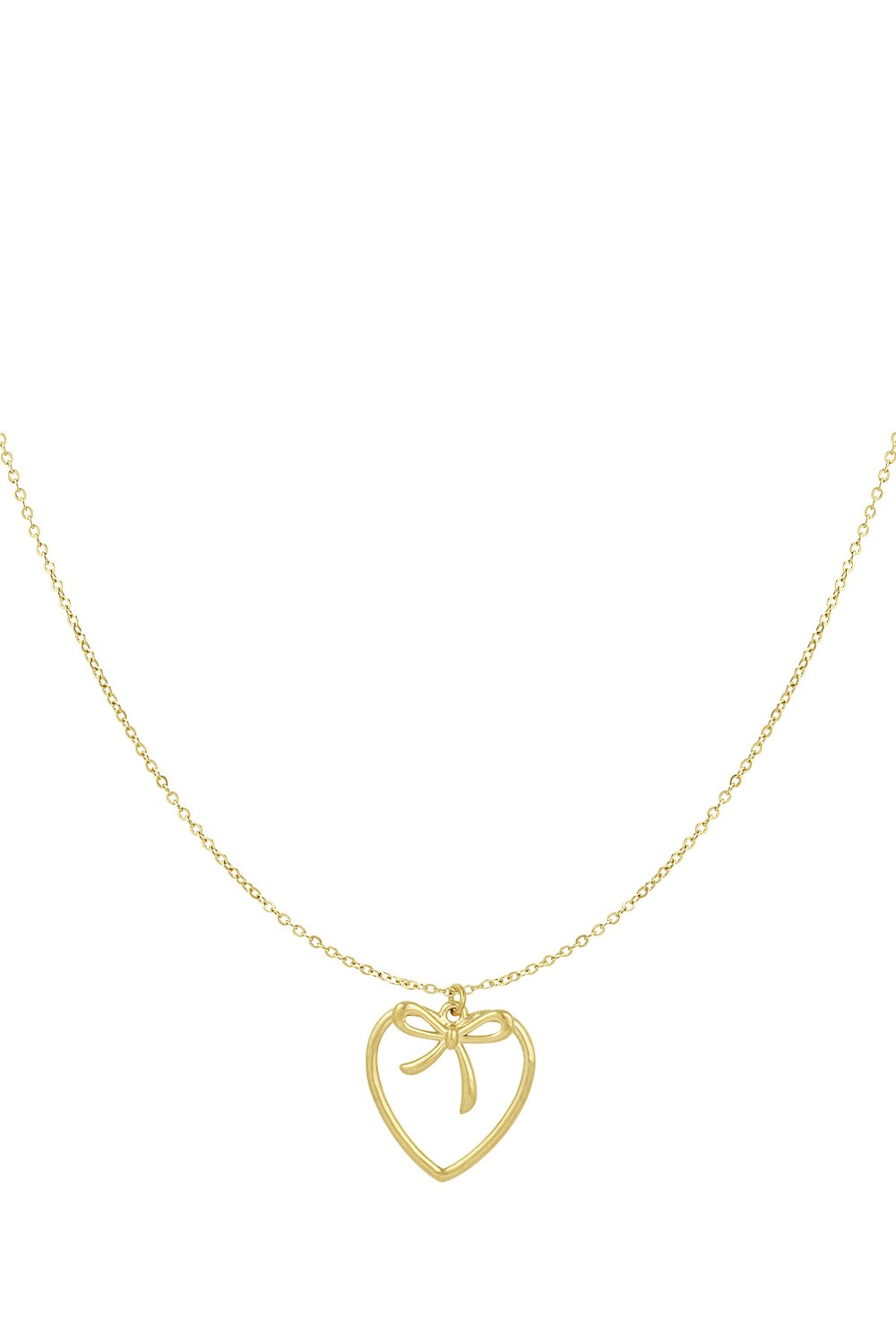 heartfelt bow necklace