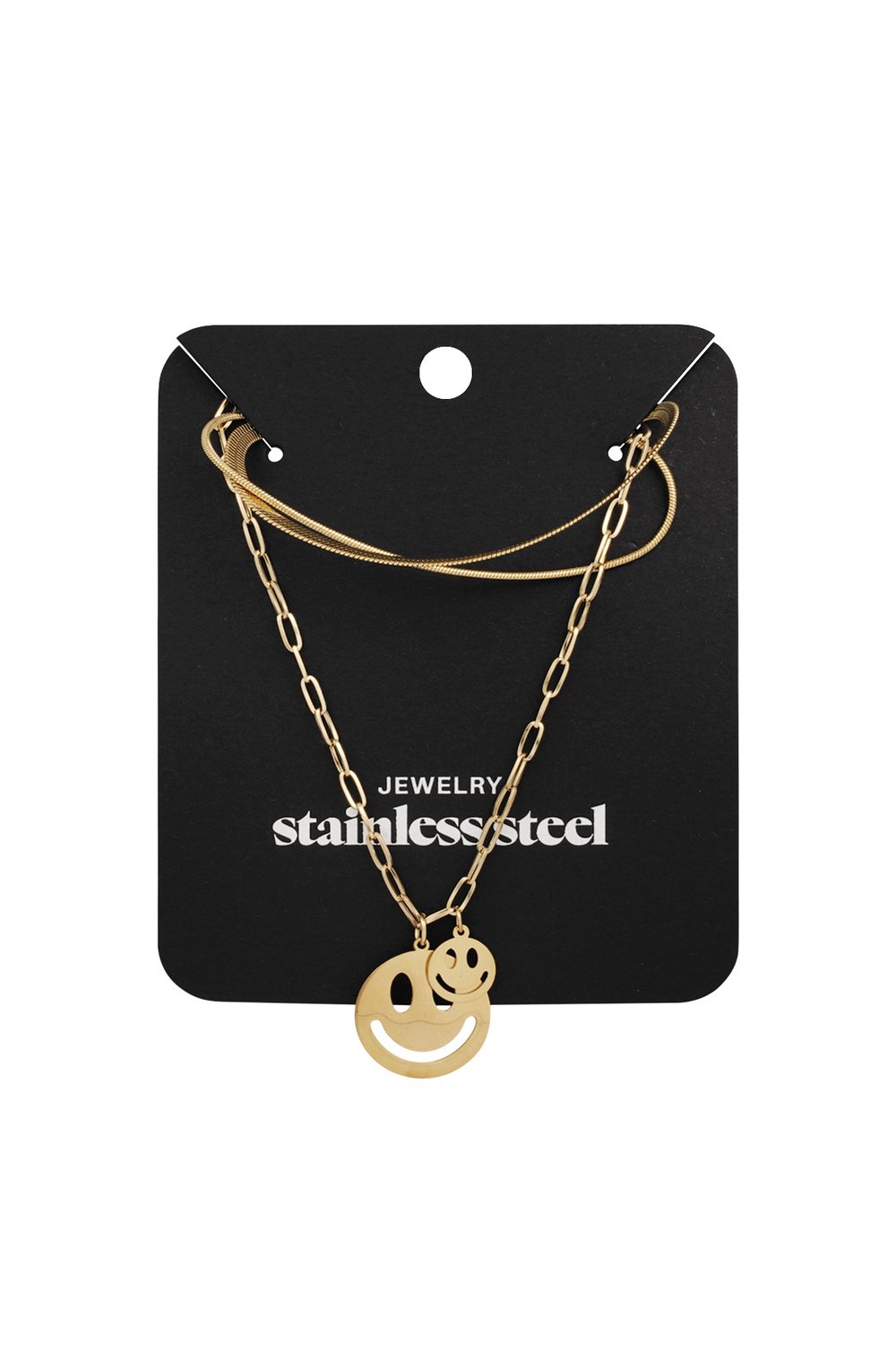 Happy layers necklace - Silver Color color h5Picture3