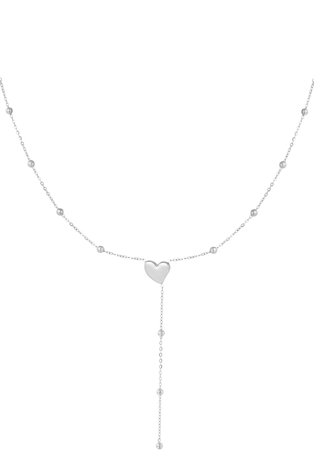 heart necklace with balls
