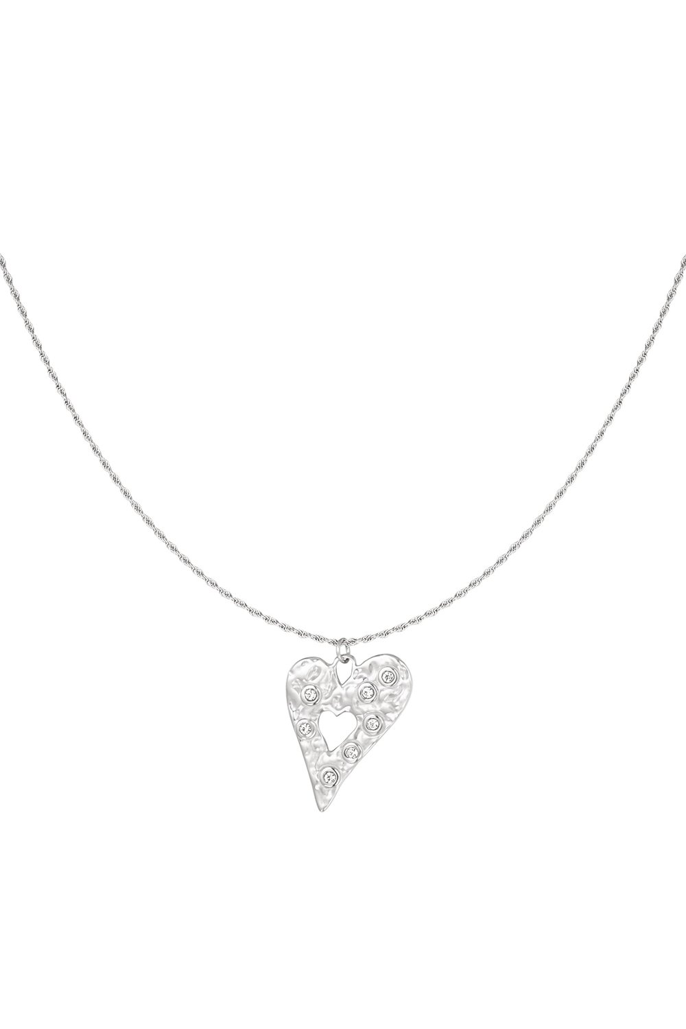 sparkling heart necklace 