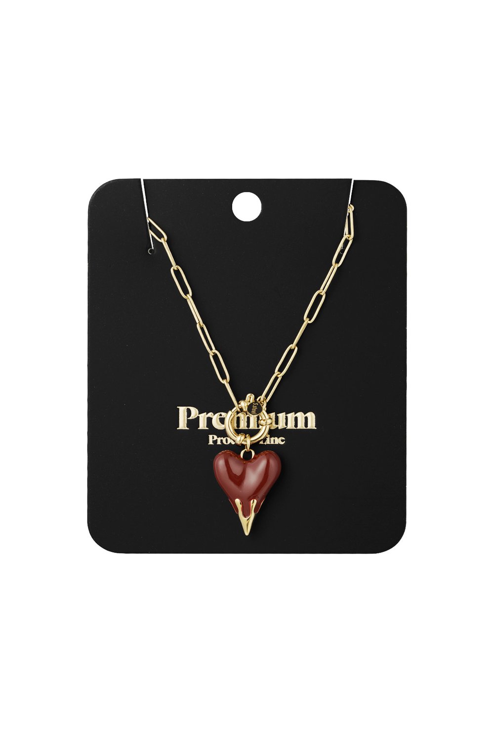 charm necklace heart on fire Picture2