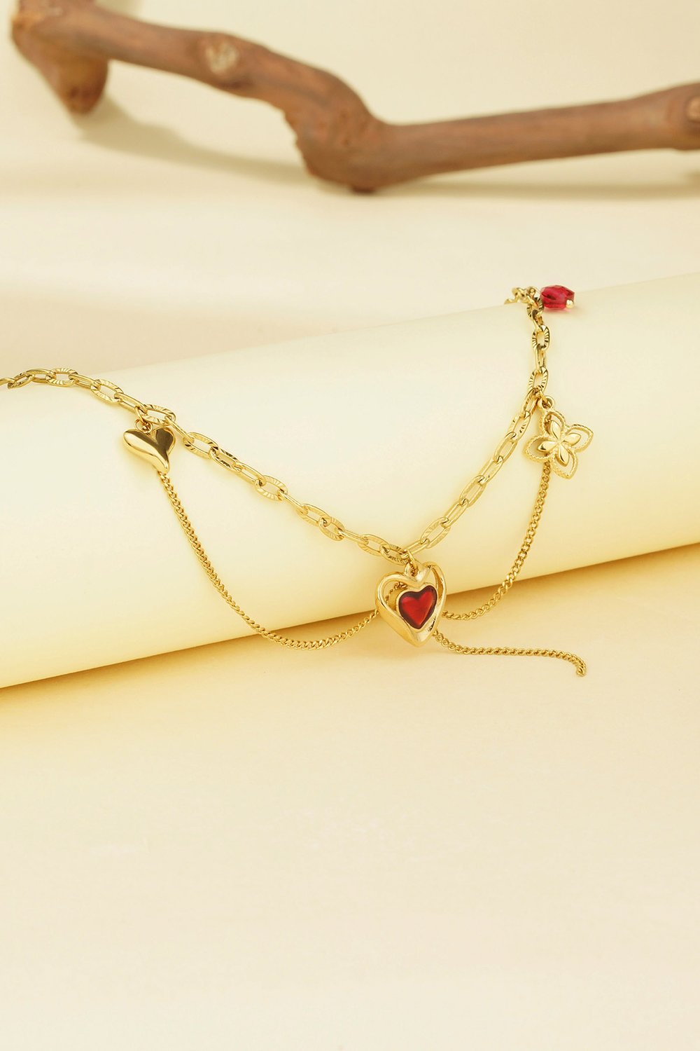Pulse of Love Charm-Halskette – Goldfarben Bild4