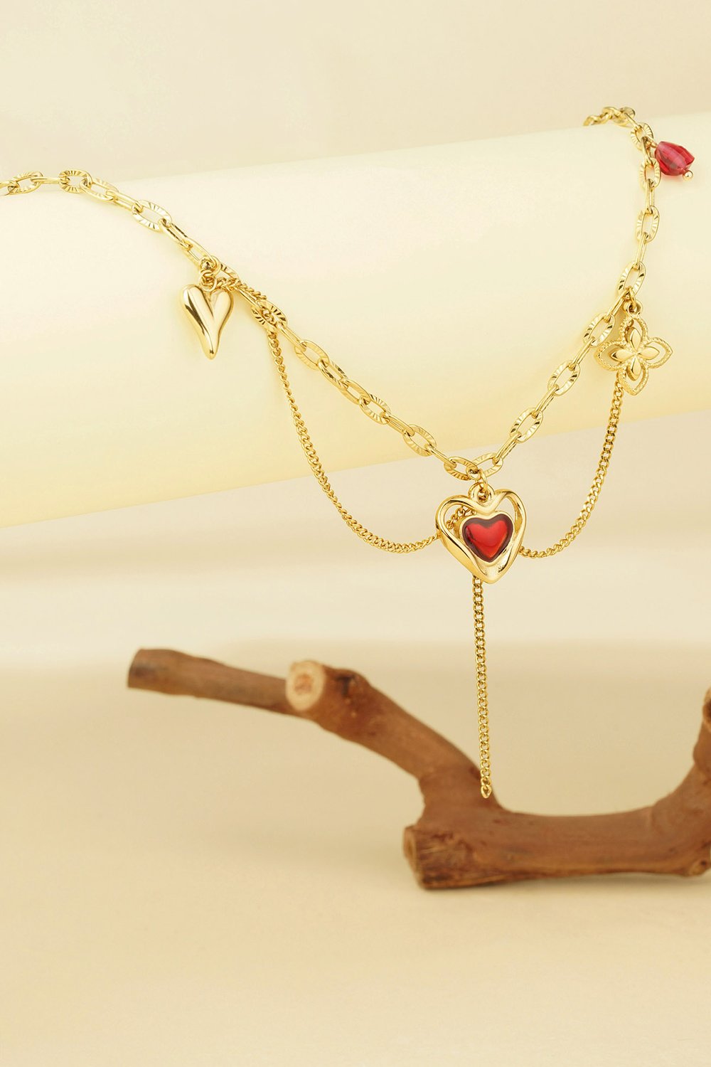 Pulse of Love Charm-Halskette – Goldfarben Bild5