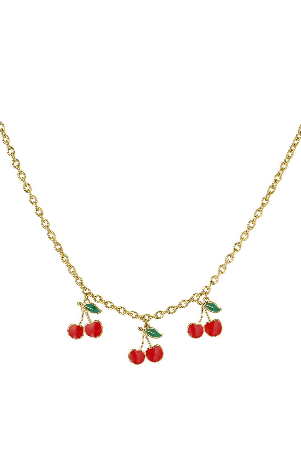 charm necklace triple cherry 