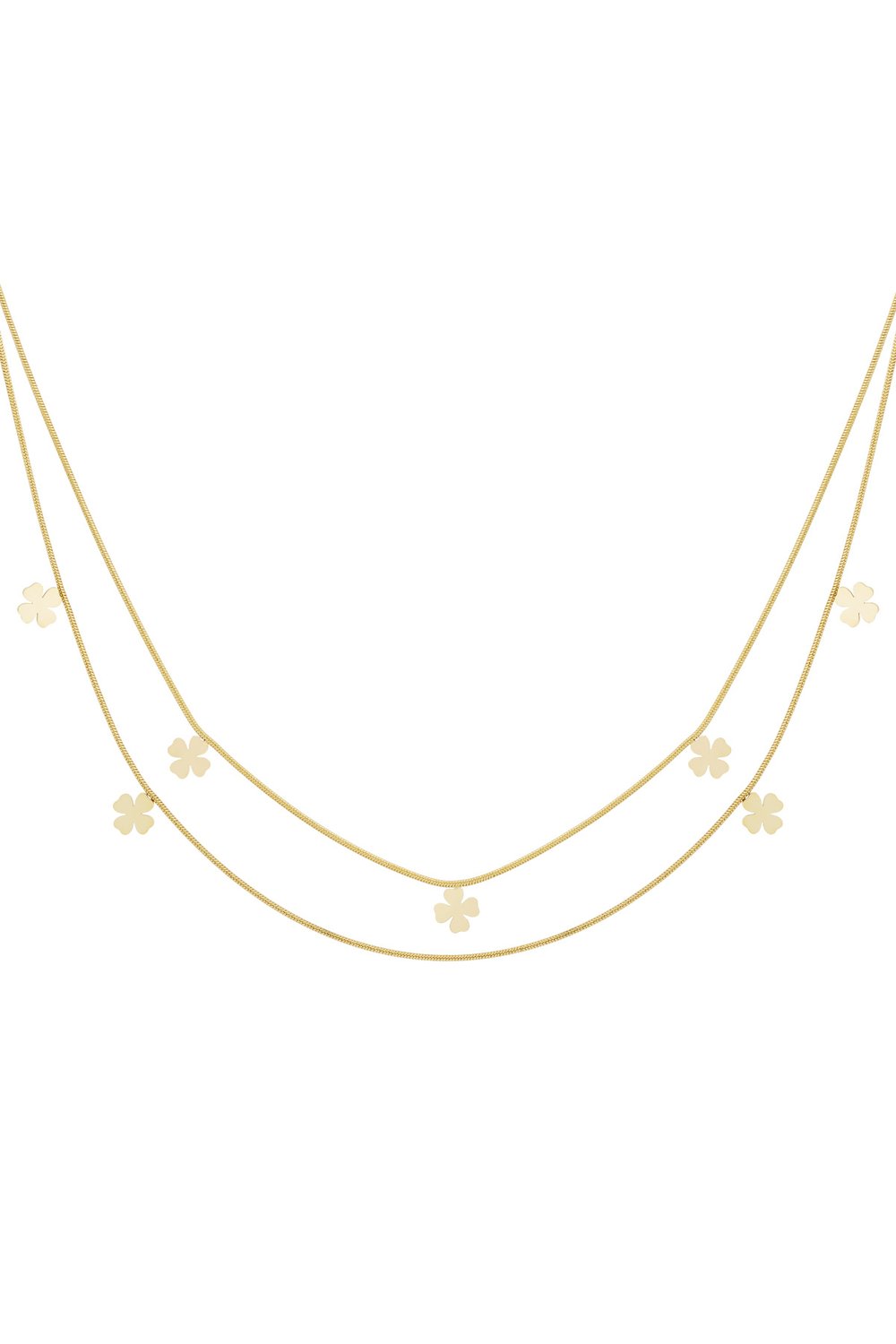 double clover necklace