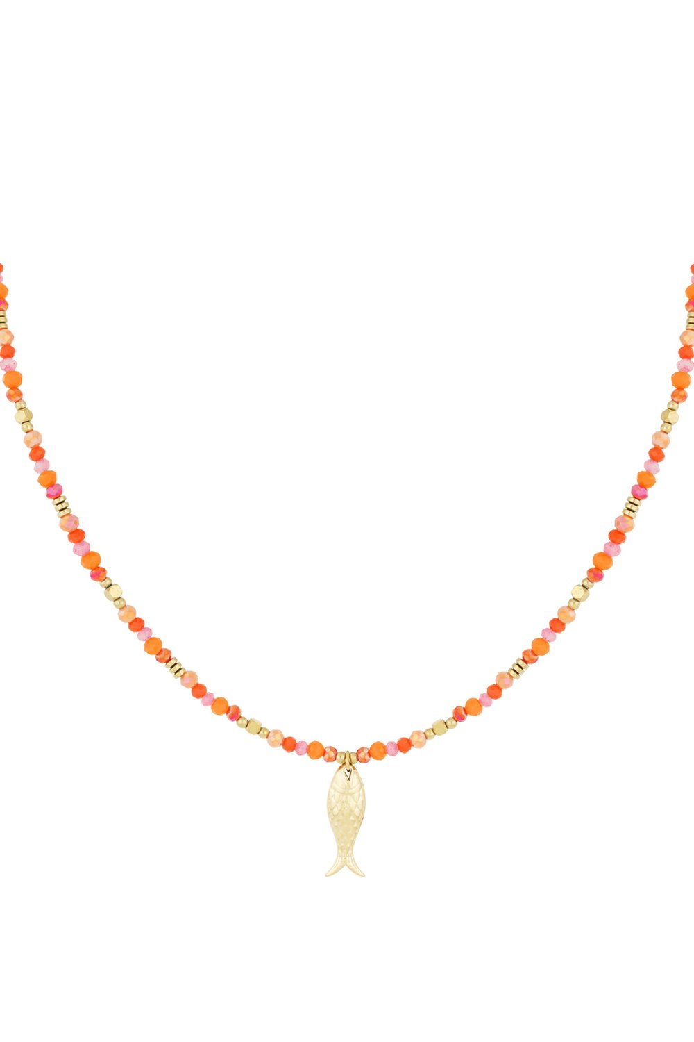 Fish & beads necklace