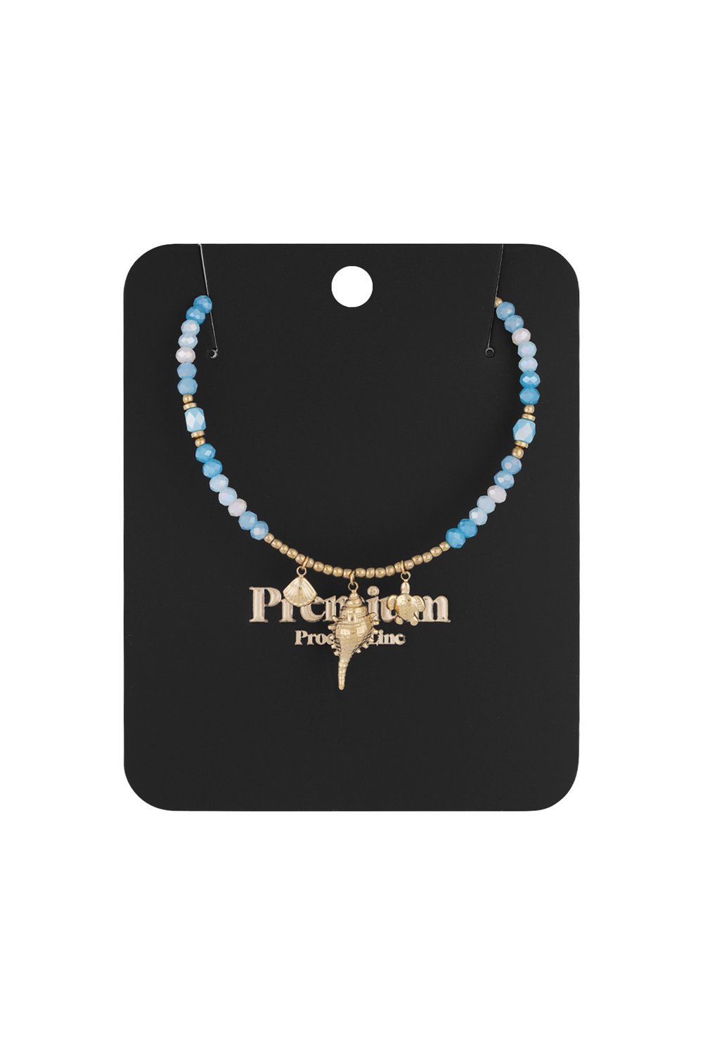 Halskette Muschelshow - Blaugoldfarbe h5Bild3
