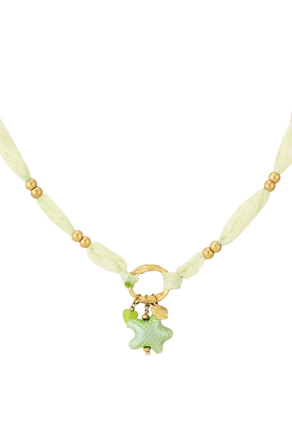 starry necklace - green and